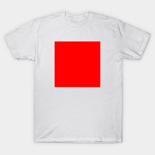 PLAIN SOLID Red T-Shirt